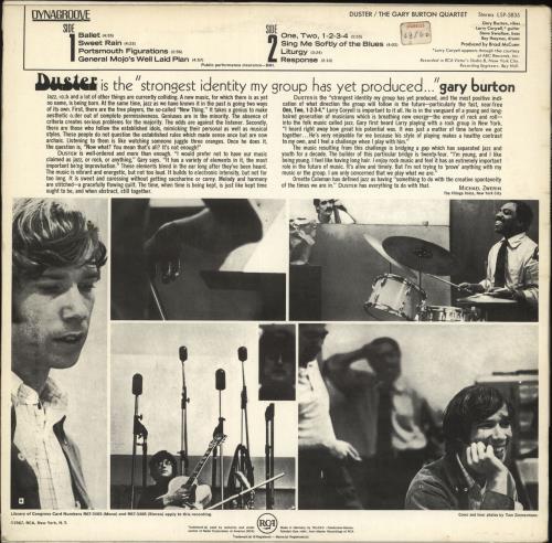 Gary Burton Duster vinyl LP album (LP record) German GB5LPDU719692