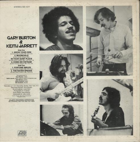 Gary Burton Gary Burton & Keith Jarrett - VG vinyl LP album (LP record) US GB5LPGA880736