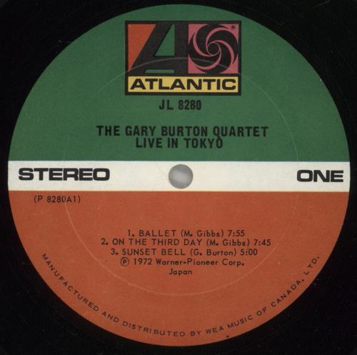 Gary Burton Live In Tokyo vinyl LP album (LP record) Canadian GB5LPLI875730