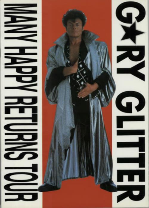 Gary Glitter Many Happy Returns tour programme UK GLITRMA586777