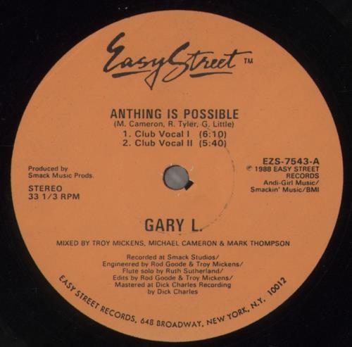 Gary Little Anything Is Possible 12" vinyl single (12 inch record / Maxi-single) US Z8T12AN857104
