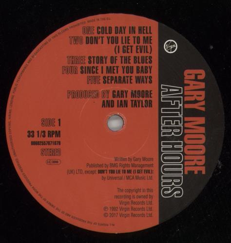 Gary Moore After Hours - 180gm vinyl LP album (LP record) UK MOOLPAF869323