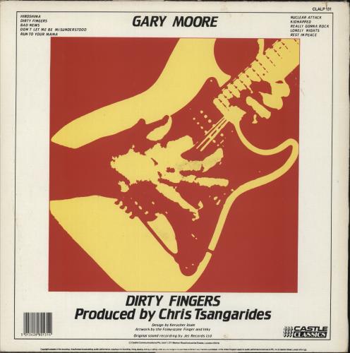 Gary Moore Dirty Fingers vinyl LP album (LP record) UK MOOLPDI574073