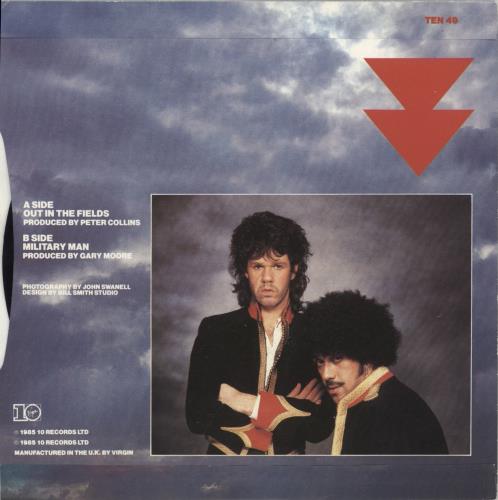 Gary Moore Out In The Fields 7" vinyl single (7 inch record / 45) UK MOO07OU67129