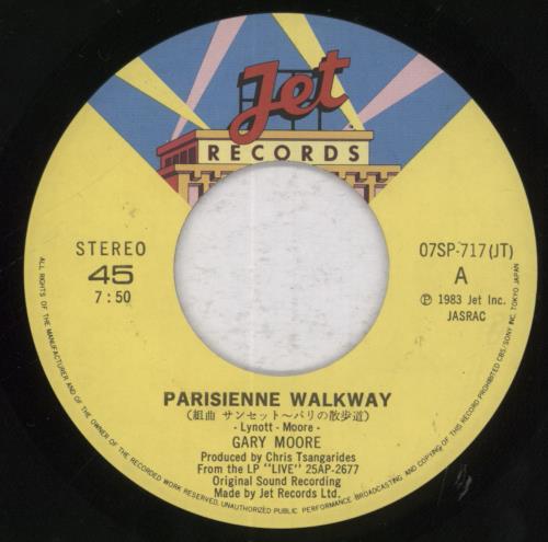 Gary Moore Parisienne Walkways 7" vinyl single (7 inch record / 45) Japanese MOO07PA601438