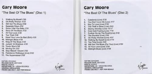 Gary Moore The Best Of The Blues CD-R acetate UK MOOCRTH203738