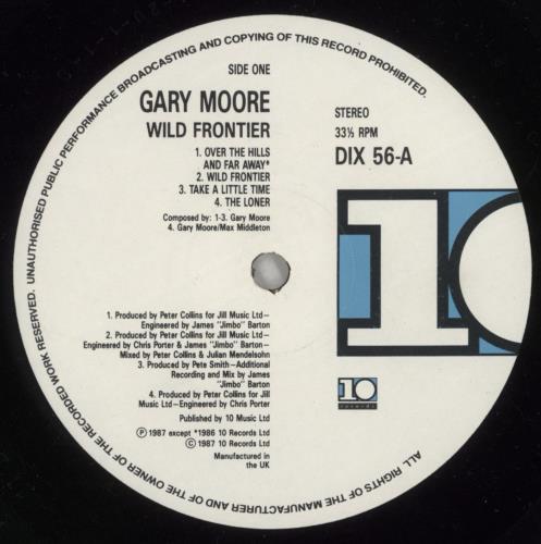 Gary Moore Wild Frontier vinyl LP album (LP record) UK MOOLPWI367361