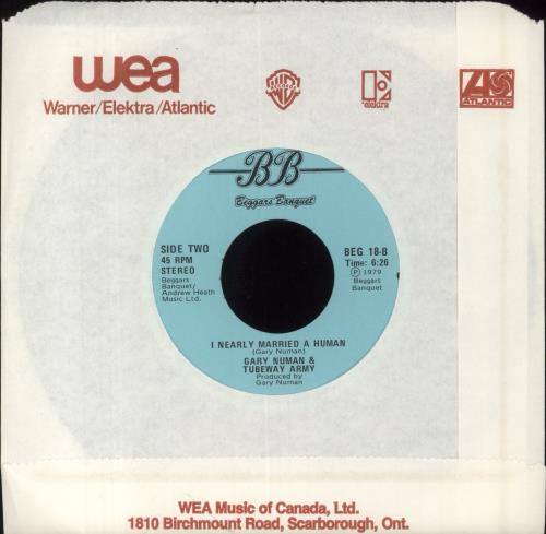 Gary Numan Are Friends Electric? 7" vinyl single (7 inch record / 45) Canadian NUM07AR849429