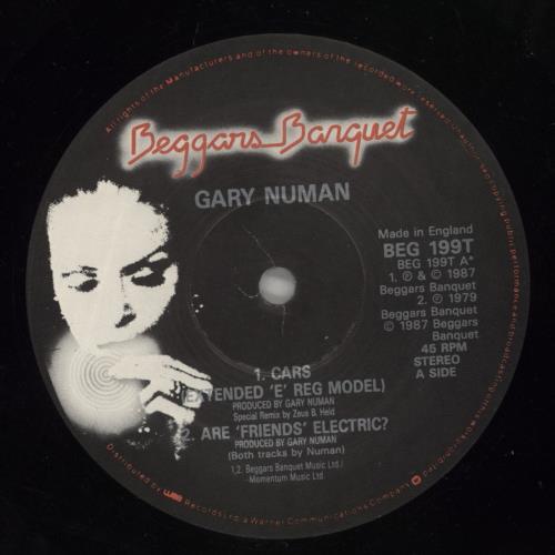 Gary Numan Cars 12" vinyl single (12 inch record / Maxi-single) UK NUM12CA18247