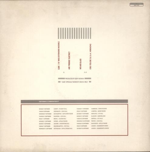 Gary Numan Cars 12" vinyl single (12 inch record / Maxi-single) UK NUM12CA18247