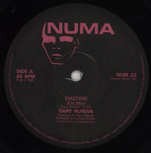 Gary Numan Emotion 12" vinyl single (12 inch record / Maxi-single) UK NUM12EM104947