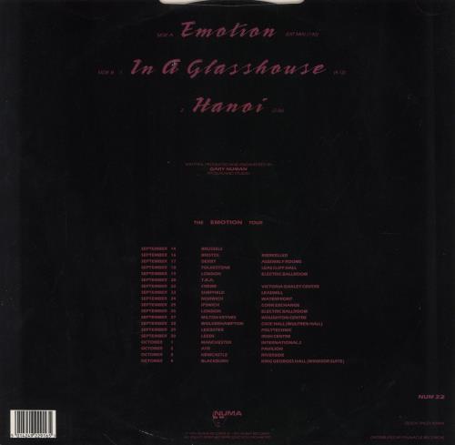 Gary Numan Emotion 12" vinyl single (12 inch record / Maxi-single) UK NUM12EM104947