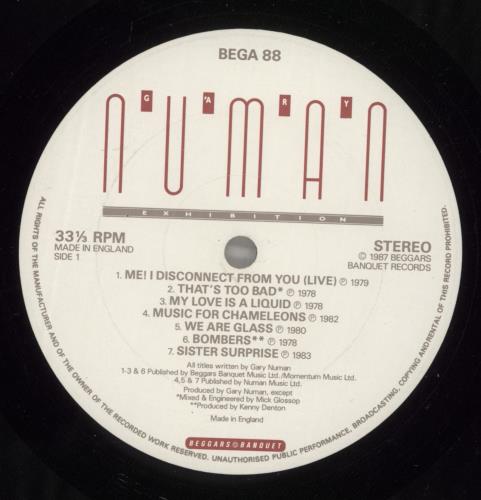 Gary Numan Exhibition 2-LP vinyl record set (Double LP Album) UK NUM2LEX02697