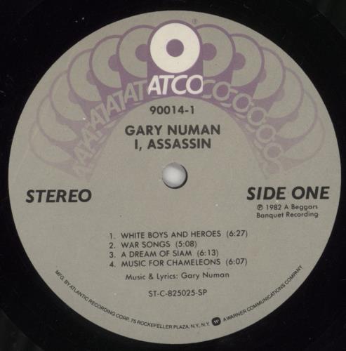 Gary Numan I Assassin vinyl LP album (LP record) US NUMLPIA860474
