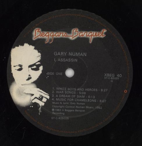Gary Numan I, Assassin vinyl LP album (LP record) Canadian NUMLPIA862250