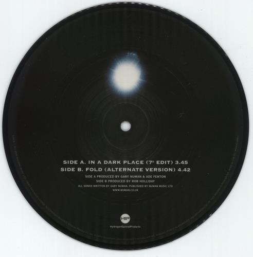 Gary Numan In A Dark Place 7" vinyl picture disc (7 inch picture disc single) UK NUM7PIN577127
