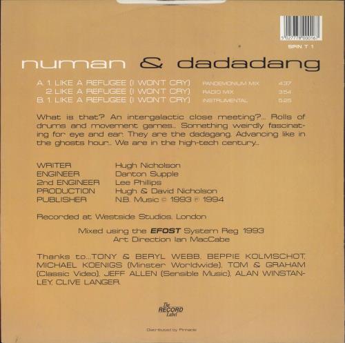 Gary Numan Like A Refugee 12" vinyl single (12 inch record / Maxi-single) UK NUM12LI39718