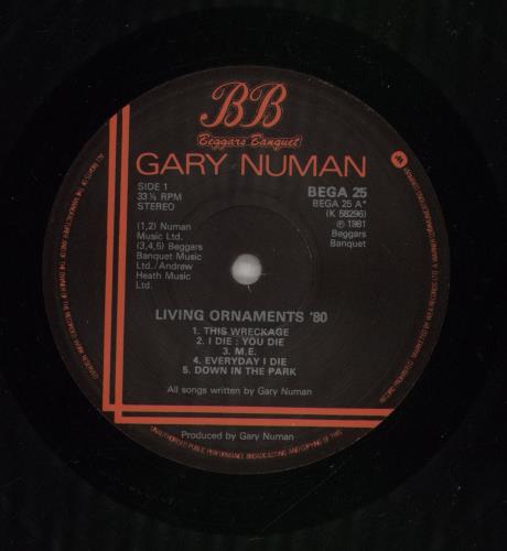 Gary Numan Living Ornaments '80 vinyl LP album (LP record) UK NUMLPLI657370