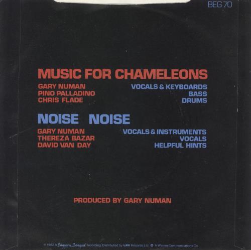 Gary Numan Music For Chameleons - Misprint 7" vinyl single (7 inch record / 45) Irish NUM07MU741474