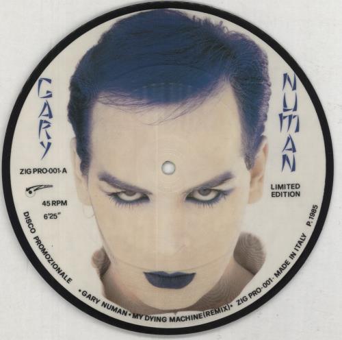 Gary Numan My Dying Machine + Insert 7" vinyl picture disc (7 inch picture disc single) Italian NUM7PMY11683