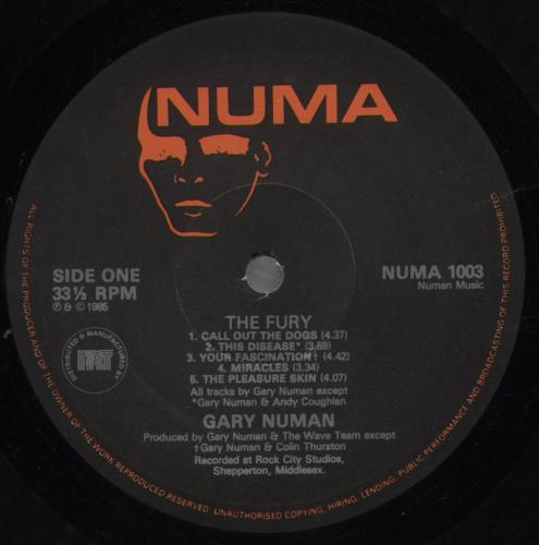 Gary Numan The Fury vinyl LP album (LP record) UK NUMLPTH245478