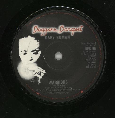 Gary Numan Warriors 7" vinyl single (7 inch record / 45) UK NUM07WA103824
