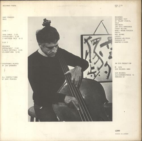 Gary Peacock December Poems vinyl LP album (LP record) German GZ1LPDE859295