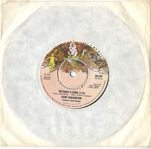Gary Shearston Without A Song 7" vinyl single (7 inch record / 45) UK 1GS07WI618162
