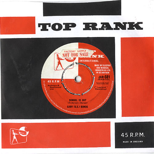 Gary U.S. Bonds School Is Out - Sample 7" vinyl single (7 inch record / 45) UK GUB07SC612852