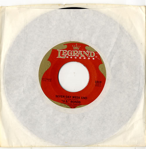 Gary U.S. Bonds Seven Day Weekend 7" vinyl single (7 inch record / 45) US GUB07SE616717