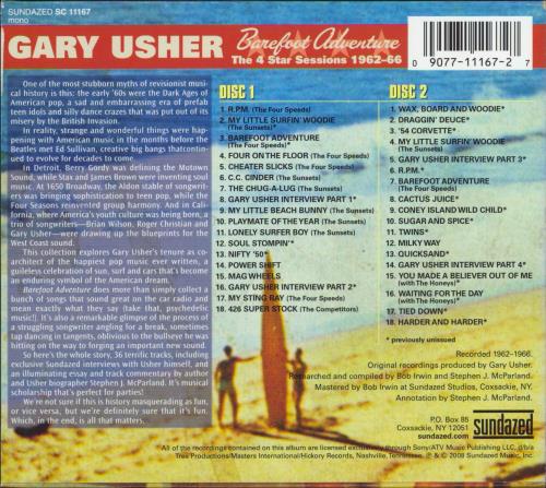 Gary Usher Barefoot Adventure: The 4 Star Sessions 1962-66 2 CD album set (Double CD) US USH2CBA779062