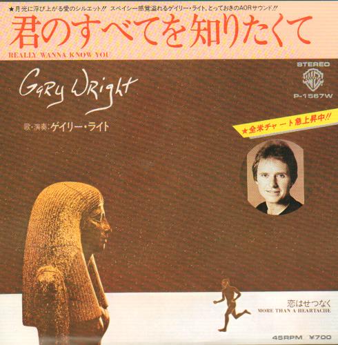 Gary Wright Really Wanna Know You - White label 7" vinyl single (7 inch record / 45) Japanese GRW07RE655434