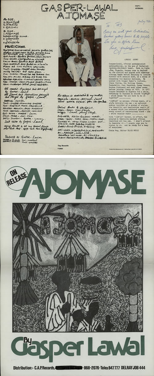 Gasper Lawal Ajomas� - Autographed + Posters & Insert vinyl LP album (LP record) UK GKXLPAJ640234