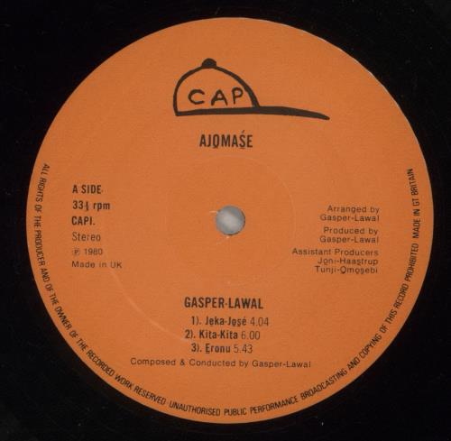 Gasper Lawal Ajomas� vinyl LP album (LP record) UK GKXLPAJ890007