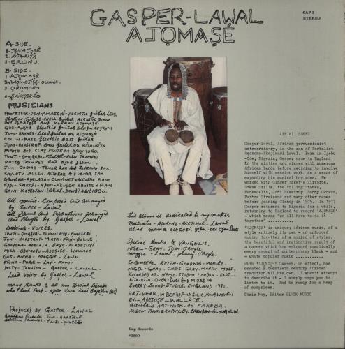 Gasper Lawal Ajomas� vinyl LP album (LP record) UK GKXLPAJ890007