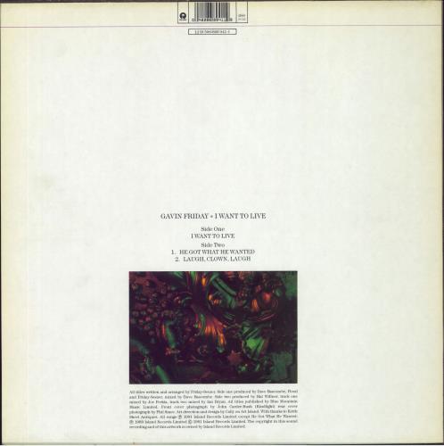 Gavin Friday I Want To Live 12" vinyl single (12 inch record / Maxi-single) UK GAV12IW814492