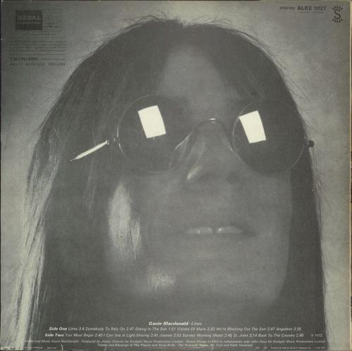 Gavin MacDonald Lines - Factory Sample vinyl LP album (LP record) UK 4FWLPLI790347
