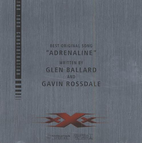 Gavin Rossdale Adrenaline CD-R acetate US GVSCRAD232103