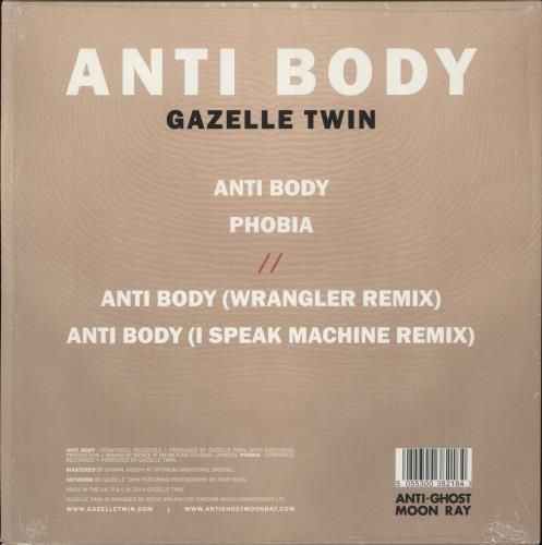 Gazelle Twin Anti Body - Blue Vinyl 12" vinyl single (12 inch record / Maxi-single) UK H3-12AN865590