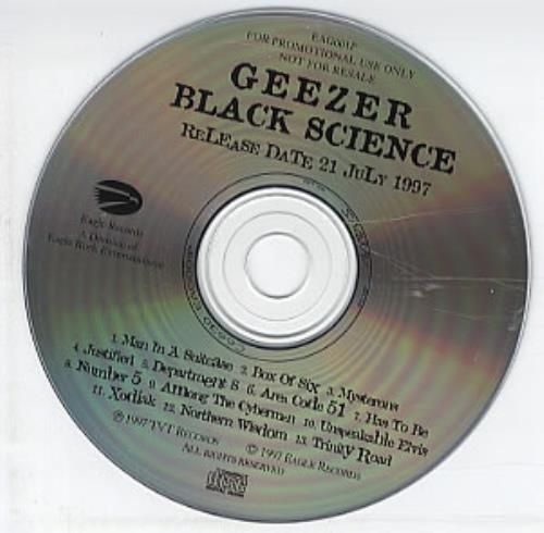 Geezer Black Science CD album (CDLP) UK GEZCDBL137499