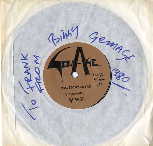 Gemage The Story So Far - Autographed 7" vinyl single (7 inch record / 45) UK G1M07TH609719