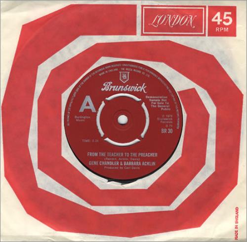 Gene Chandler From The Teacher To The Preacher 7" vinyl single (7 inch record / 45) UK G.C07FR308788
