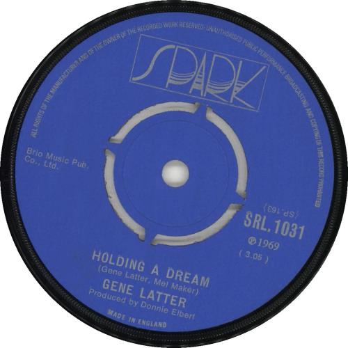 Gene Latter Holding A Dream 7" vinyl single (7 inch record / 45) UK GKV07HO689654
