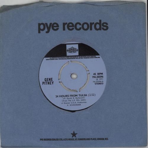 Gene Pitney 24 Hours From Tulsa 7" vinyl single (7 inch record / 45) UK GPT07HO753850