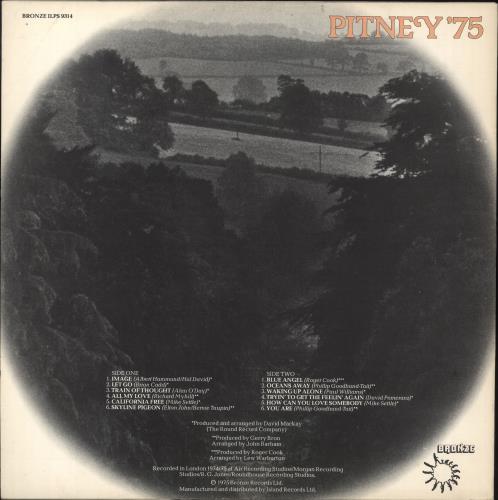 Gene Pitney Pitney '75 vinyl LP album (LP record) UK GPTLPPI747086