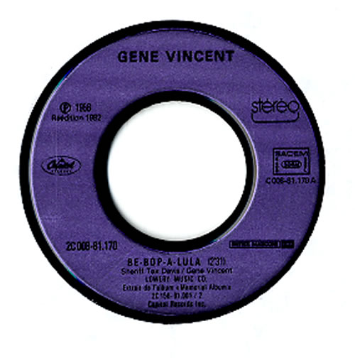 Gene Vincent Be-Bop-A-Lula 7" vinyl single (7 inch record / 45) French GNV07BE610695
