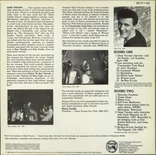 Gene Vincent From L.A. To Frisco vinyl LP album (LP record) UK GNVLPFR442517