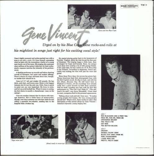 Gene Vincent Gene Vincent And The Blue Caps vinyl LP album (LP record) US GNVLPGE800907