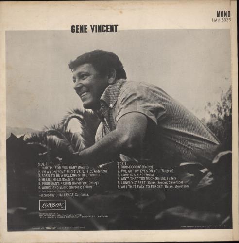 Gene Vincent Gene Vincent vinyl LP album (LP record) UK GNVLPGE529120
