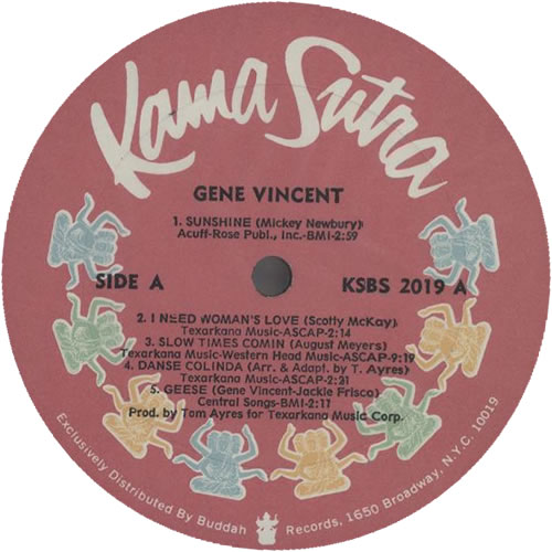 Gene Vincent Gene Vincent vinyl LP album (LP record) US GNVLPGE615903